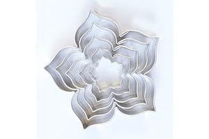 HAFEEHOO Moldes cortadores con forma de lirios, 5 piezas, 15/25/35/45/55 mm, de acero inoxidable