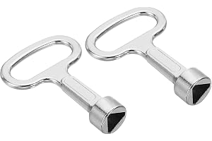 PATIKIL 12,5 x 8 mm triangelhylsnyckel, 2-pack elskåp gas vattenmätare nyckel för hiss nödlyft dörr triangel panellås