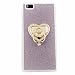 Produktbild MUTOUREN TPU Silikon Hülle für Huawei P8 Lite (2015) 5,0 Zoll Bling Glitzer Handyhülle Schutzhülle Etui Protective Case Cover Rück mit Ring Anti-Handytasche Bumper-Lila