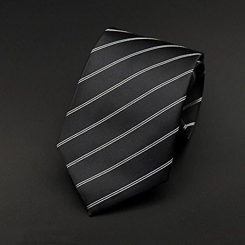 Slim Men's Tie Set Silk Necktie Suit Party Wedding Business Striped Tie (07)
