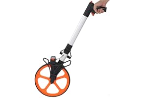 Greensen Strecken Messrad mit Griff, Meßrad Faltbares Entfernungsmessrad Präzisions Messrad Vermessungsrad Streckenmessrad Streckenmessgerät Baustellenmessrad Laufmessrad