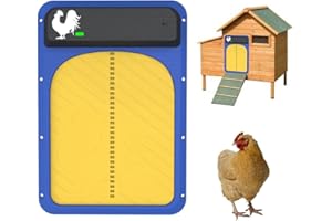 LIANGMEI Automatic Chicken Coop Door with Light Sensor Waterproof Induction Chicken Coop Door Battery Powered Chicken Door