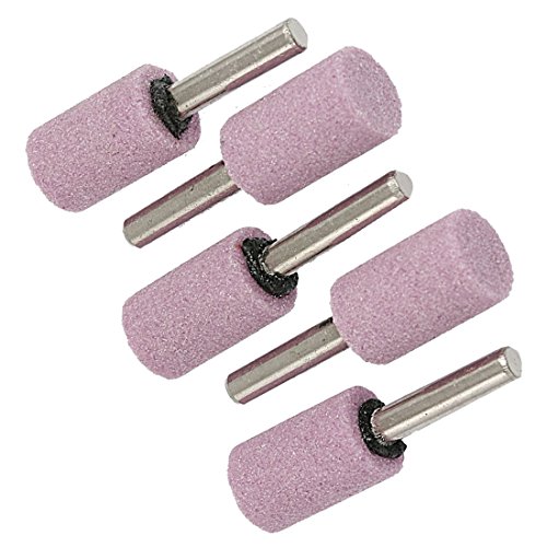 Schleifrad Schleifkopf – TOOGOO(R) 5 Stk 16 mm Durchmesser 6mm Schaft lila zylindrische Nasenform Kies Schleifstift - 2
