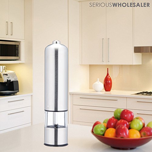 CO-Z Küche Edelstahl elektrische beleuchtete Salz und Pfeffermühle