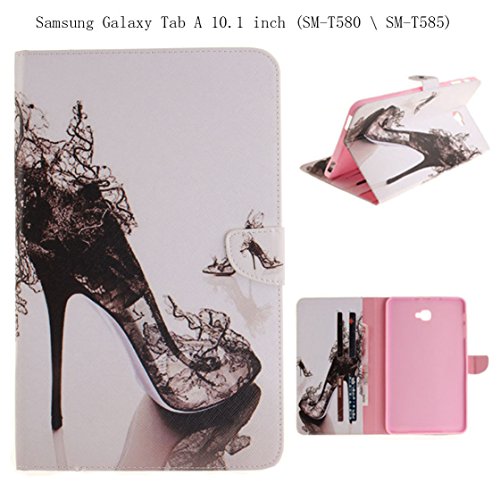 Samsung Tab A6 10.1 Hülle, Z-Newell Samsung Galaxy Tab A 10.1 (Version 2016) SM-T580 / SM-T585 Mappen-Kasten-Abdeckungs-Fall für stilvolle PU-lederne Beutel-Kasten-Abdeckung Smartphone Swag Fall-Abdeckungs-Fall mit Stützfunktion (Design 12)