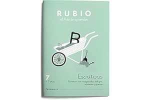 7 Escritura RUBIO | Escritura y caligrafía de minúsculas y mayúsculas con repetición de letras y frases | +7 años