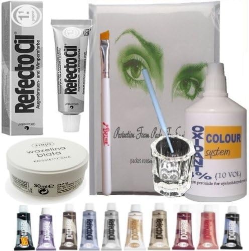 COMPLETE!! Eyelash Eyebrow Tint Dye Kit- REFECTOCIL Cream, oxidant, dish, etc. (No.1.1 Graphite)