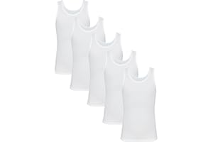 TupTam Camisetas Interiores Niño – Pack de 5 Camisetas Sin Mangas en Algodón, Suaves y Transpirables