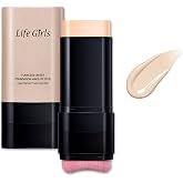 Zeayebsr Base de Maquillaje en Barra Hidratante y Ligera 2 en 1, coreana，base de maquillaje