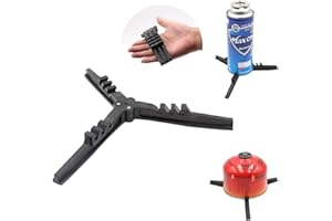 Szaerfa Portable Folding Canister Stand, Fuel Canister Tripod Camping Gas Tank Bracket for Outdoor Camping Hiking Cooking