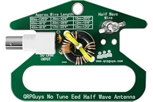 SZAERFA No Tune End Fed Half Wave Antenna - 50ohm Single-band 80m-10m End-fed Half-wave Linear Antenna - 10 Watts Rated Power