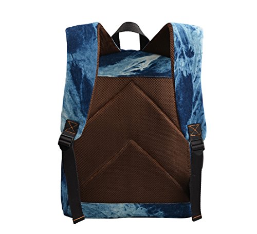 Gezu Canvas Rucksack Herren oder Damen Vintage Schulrucksack UniTasche Laptop Rucksack 15 6 Zoll Laptop GZ320  Dunkel Blau 