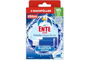 ‎WC-ENTE WC-Ente Frische-Siegel Nachfüller, körbchenloser WC-Reiniger, WC Duft, Azure Lagoon, 2 Nachfüller (2 Stück)
