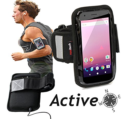 Preisvergleich Produktbild Navitech wasserdicht Schwarz Sport / Fitness / Jogging / Radfahren / Skifahren armbinde Tasche Oberarmtasche Schutz Hülle Etui Case für das Sony Xperia X Compact…