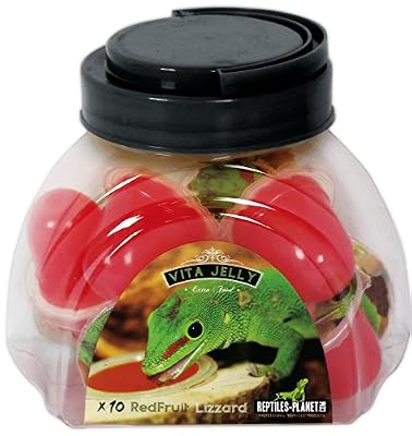 REPTILES PLANET Nourriture lézards Vita Jelly Rouge Fruit Lizard 10 Pièces