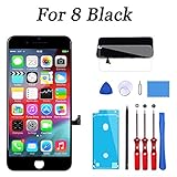 【LCD touchscreen mit Reparatur-Kits】: Inklusive LCD Display für iPhone 8 with 3D touch, eine magnetische Projektmatte, eine illustrierte Reparaturanleitung, ein hochpräzises Werkzeugset.