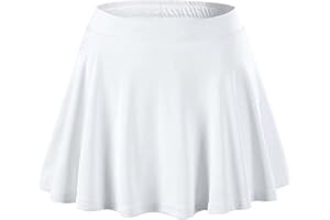 Aiihoo Mädchen Einfarbig Tennisrock Hosenrock Sportliche Rock Golfrock Sportrock Laufenrock mit Innenhose Kurz Sommerrock