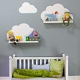 Wandtattoo Wolken passend für deine IKEA Ribba / Mosslanda / Mosslanda Bilderleisten (Farbe Weiß) – Babyzimmer Kinderregale - 4