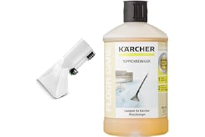 Kärcher 2.885-018.0 Brosse à Main (Import Allemagne), Blanc & Nettoyant moquettes et Tapis RM 519 pour Les aspirateurs 3 en 1 Injecteur/Extracteur SE