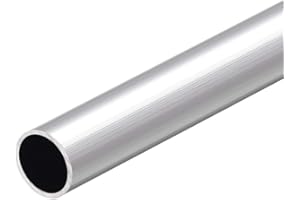 sourcing map Tubo Redondo de 6063 Aluminio, Tubo de Aluminio, 20mm Diámetro Externo, 17mm Diámetro Interior, 300mm Longitud, Tubos Rectos sin Costuras
