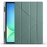 Elfia Samsung Galaxy Tab S10 FE Plus SM-X620 X626B ile Uyumlu Kılıf Silikon Yumuşak 4 Farklı Stand Olabilen Kalem B&ouml;lmeli Kap