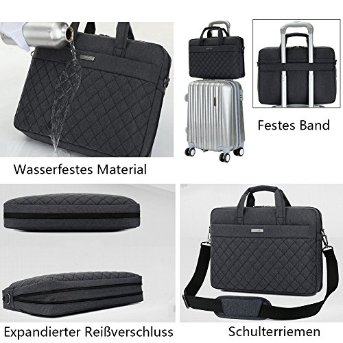 Notebook Tasche Aktentasche Laptop Tasche Laptoph  lle Laptoptasche 15 6 Zoll  wasserfest stabiler Schock-Airbag Verdickungsschutzschicht espandierte 
