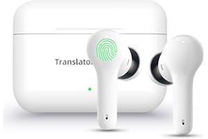 ANFIER M6 Translator Écouteurs de traducteur de langue avec puce mise à jour 144 langues et acccents 0,5 s traduction rapide appels de musique et traduction (avec emballage hors ligne)