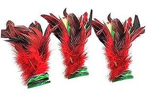 MaoNativey Kick Shuttlecock,3PCS Coloridos Volantes Chinos de Plumas Jianzi,para Ejercicio de pies Playa Césped Jardín Juego
