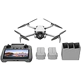 DJI Mini 4 Pro Fly More Combo con DJI RC 2 (Radiocomando con Schermo), Mini Drone con Telecamera, Meno di 249 g, Autonomia di