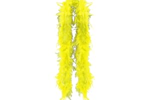 Uposao Boa à Plumes De Marabout Pelucheuses Accessoire De Déguisement, Boa Plumes De Guirlande Noël pour Charleston, Années 20, Flapper, Carnaval, Fête à Thème, 50g, 2m