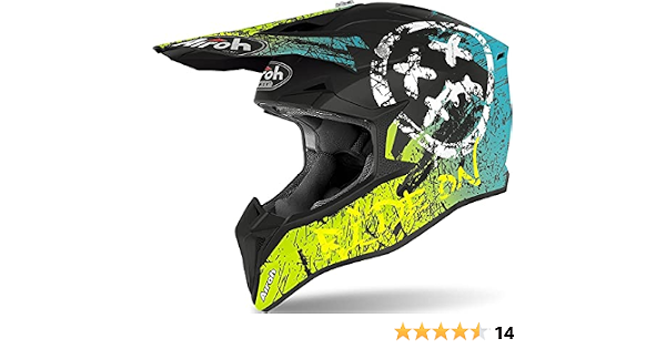 CASCO AIROH WRAAP SMILE YELLOW MATT L : Amazon.it: Auto e Moto