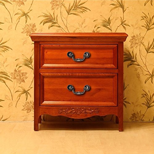 ULTNICE Vintage Schrank Schublade ziehen Griff Messing antik 96mm (Messing antik) - 3