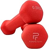 Perpetual Manubri Neoprene 0.5KG/1KG/1.5KG/2KG/3KG/Set 6KG/Set 12KG Esagonale Piccoli Leggeri Pilates Uomo Donna Palestra Fit