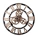 Produktbild Haorw Wanduhr Europäische Vintage Handarbeit 3D Dekorative Zahnrad aus Holz