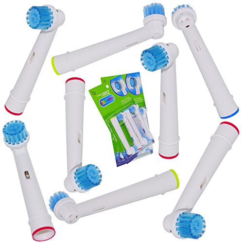 EB17S Sensitive Aufsteckbürsten für Oral B,die Bürstenköpfe wurde nach dem Vorbild professioneller Reinigungsgeräte entwickelt und sorgt für eine zahngenaue Reinigung, 8er Pack, Ersatzbürsten von ITECHNIK