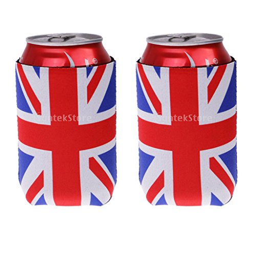 2x Neopren Dosen Kühltasche Dosenkühler Getränkekühler Bierkühler UK Flagge