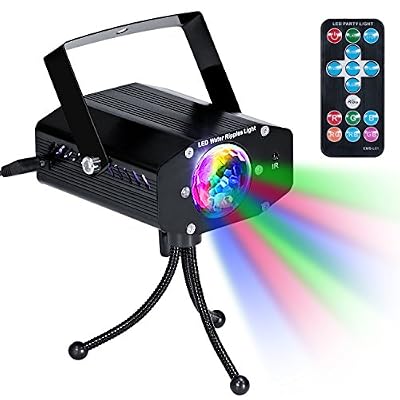 KINGTOP Lampe de Scène avec Télécommande KINGTOP Disco Lumière DJ Projecteur à Effets Discotheque Changement de Couleur RGB LED Spotlight Ambiance de Fête pour Maison Anniversaire Karaoke Fête Noël Mariage Bar Scène Club, Noir