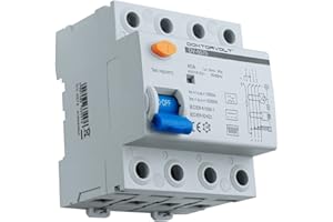 PREIS-ZONE Wallbox - Interruttore di protezione contro la corrente residua FI tipo B E-Auto 40A 30mA 4P IP20 sensibile a corrente continua RCD 5576