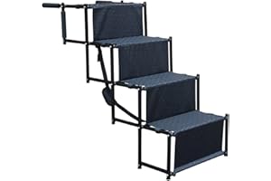 Pirbright Pet Company® Extending Foldable Folding Pet Dog Car Boot Access Steps Ladder Stairs Ramp Strong Lightweight For Dogs With Arthritis
