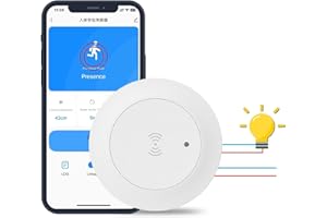 Haozee-Anwesenheitssensor, Zigbee-Millimeterwellen-Anwesenheitssensor, intelligenter Bewegungssensor-Lichtschalter mit automatischer EIN-/Ausschaltung, erfordert TUYA HUB, unterstützt Home Assistant