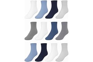 Nakloe 12 Pares - Calcetines niño - Calcetines altos niño - Calcetines algodon, elasticos, transpirables y duraderos