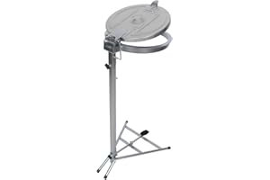 kaiserkraft | Supporto per sacchi rifiuti | telaio fisso | per capacità 120 l | con pedale | zincato | coperchio in acciaio