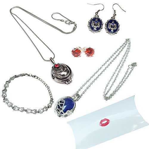 Orion Creations Vampire Diaries Pacchetto Regalo. Collane, Orecchini e Bracciale su Federa