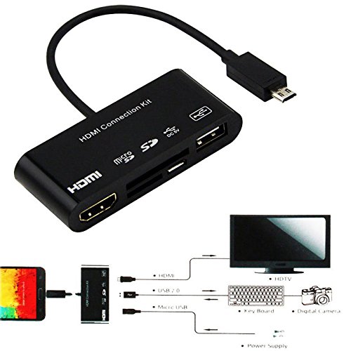 MagiDeal Universal 5in1 Mikro-USB MHL HDMI HDTV-Adapter USB OTG SD Kartenleser Kit - 8