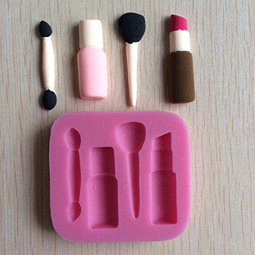 Karen Baking Schöne und Fashion Makeup Tools Form 3D Silikon Backform für Kuchen-Fondant Dekorieren - 3