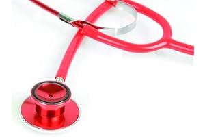 Gima - Stéthoscope Tête Double TRAD COLOR, Adultes, Couleur Y Rouge, Pavillon Ø 43,5 mm, Cloche Ø 30 mesures externes, Sans Latex, Dispositif Médical CE