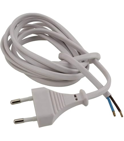 MC POWER Euro-Netzkabel – 5 M, 2x0,75 Mm², Schwarz, Mit Blanken Enden