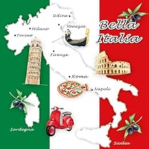 Italia Tovaglia Italiano Bandiera Colorato Grunge