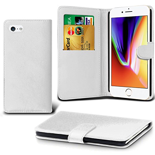 Apple iPhone 7/8 Case, DN-TECHNOLOGYÂ® Apple iPhone 7/8 Phone Cover,
High Quality [Flip Case] [Book Wallet Case] [Card Holder Case]
[Shockproof Case][Leather Wallet Case] With ID Holder Feature
(Compatible With iPhone 7/8 Screen Protector) (WHITE)