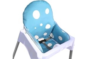 ZARPMA Cuscino compatibile con seggiolone Antilop, lavabile, pieghevole, inserto per sedia per bambini, imbottitura (blu)